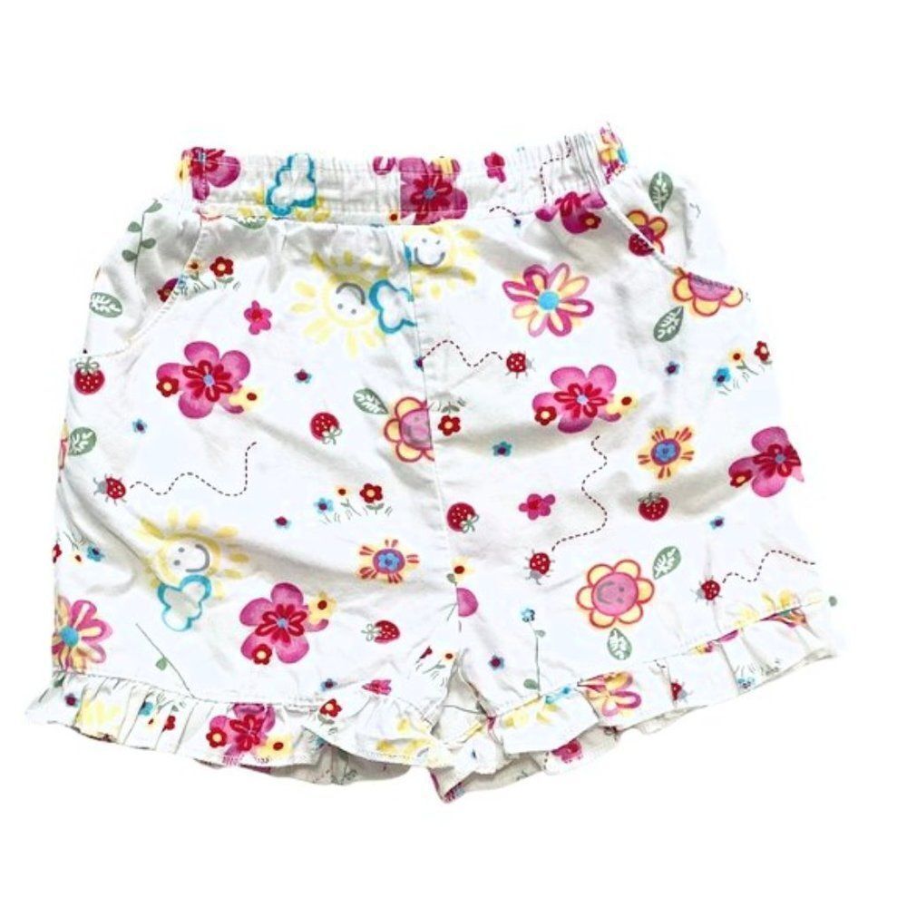 FLORAL Sunshine Print Ruffle Trim Shorts